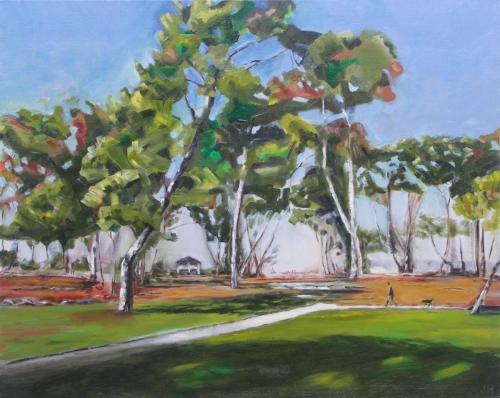 'A Walk in the Park' - oil & acrylic on canvas, 61 x 76cm